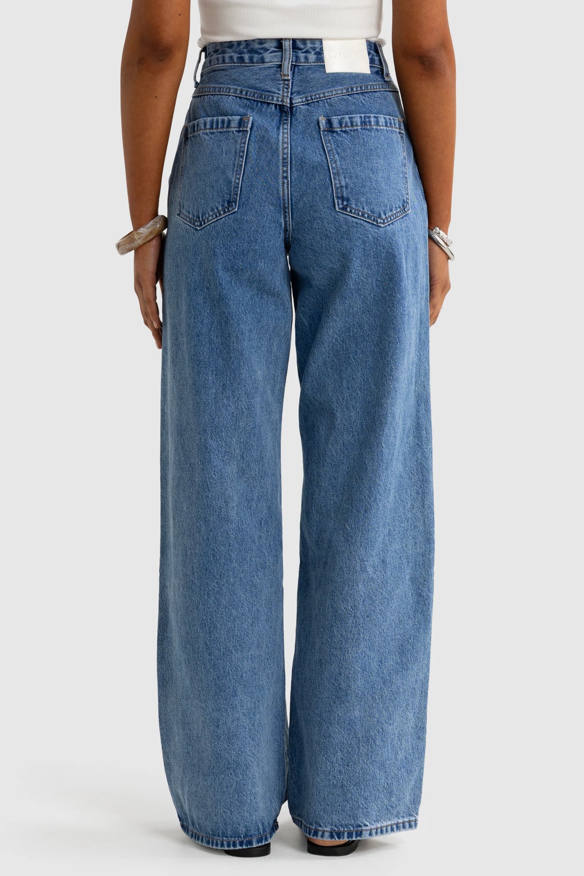 ORTC Willow Wide Leg Jean Mid Blue
