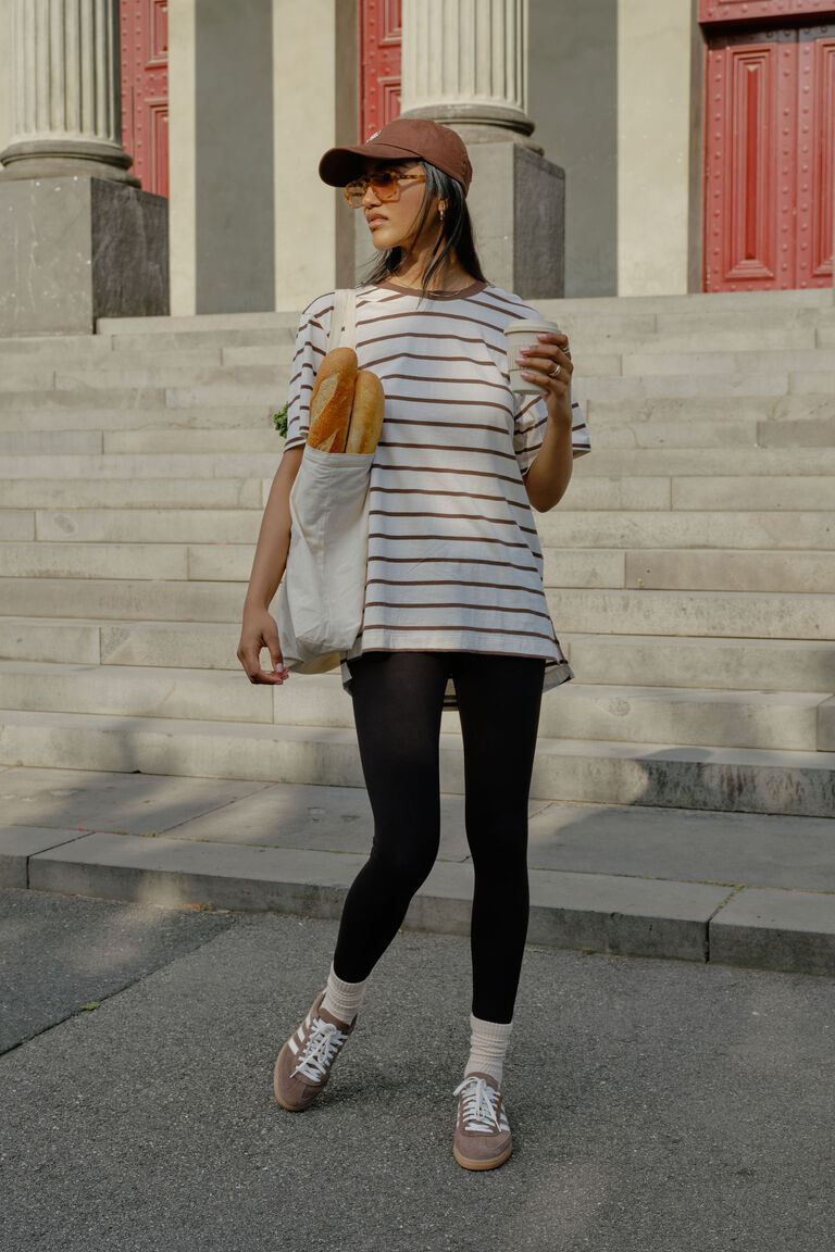 Ceres Life Lola Tee Buff Brunette Stripe