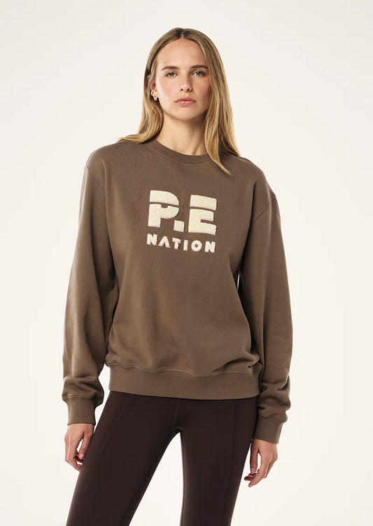 P E Nation Heads Up Sweat Walnut