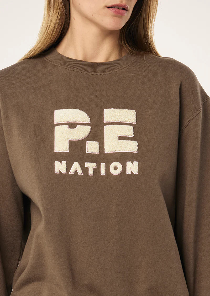 P E Nation Heads Up Sweat Walnut