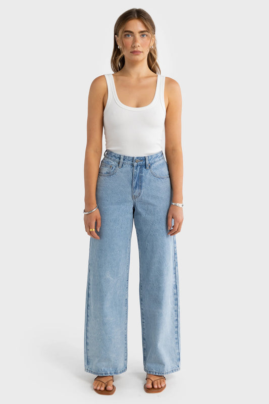 ORTC Willow Wide Leg Jeans Light Blue