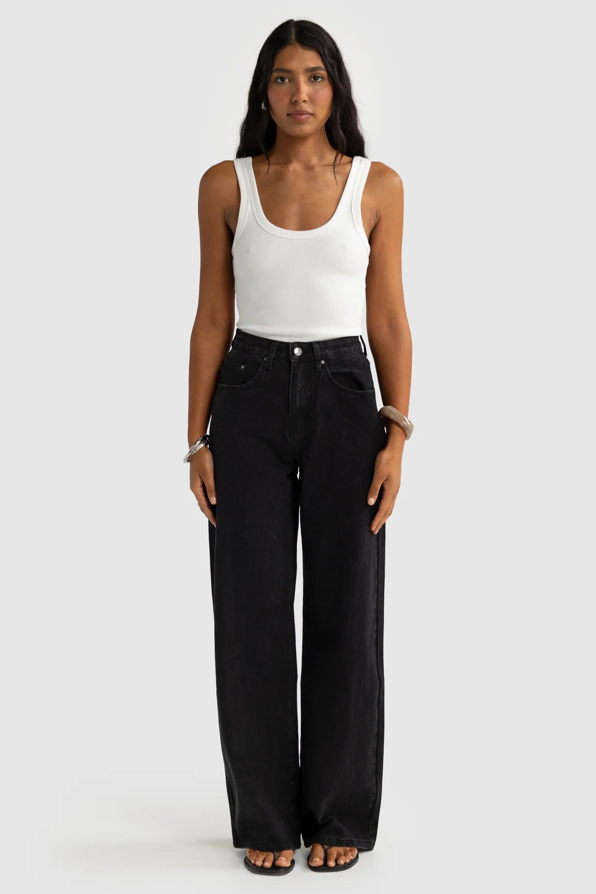 ORTC Willow Wide Leg Jean Washed Black