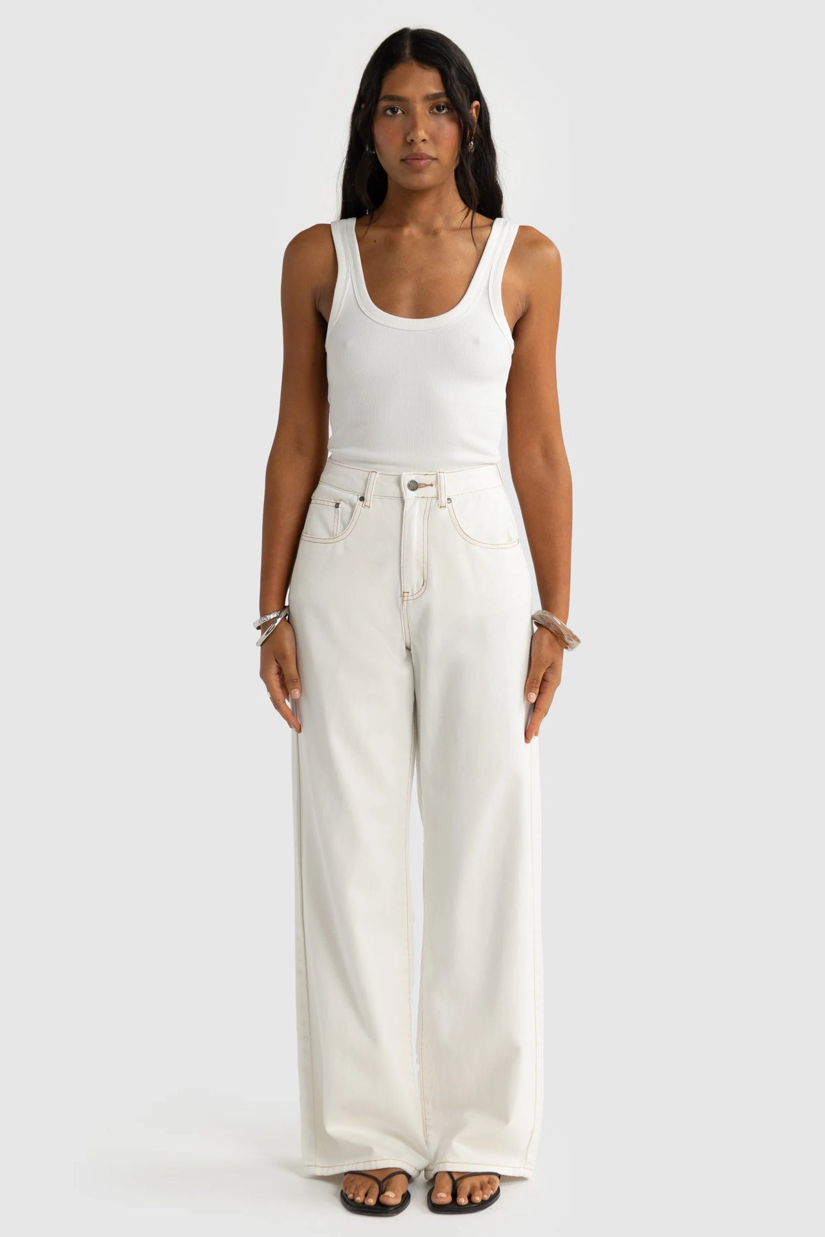 ORTC Willow Wide Leg Jean White