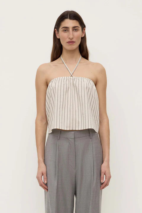 Assembly Label Stripe Top Ria Cream Smoke