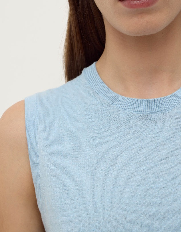 Assembly Label Helena Cotton Cashmere Vest Salt