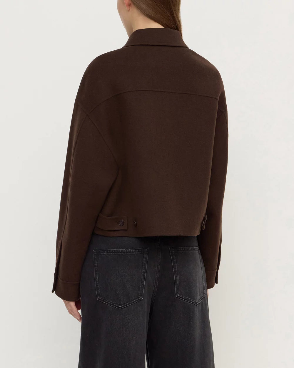 Assembly Label Dallas Wool Jacket Dark Choc