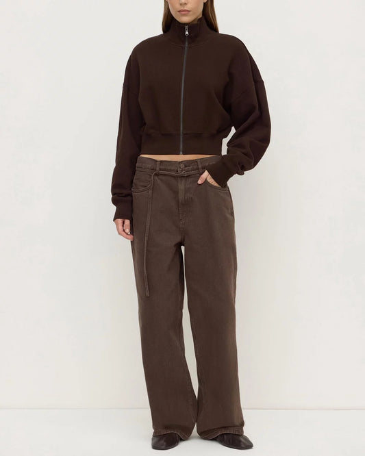 Brushed Cotton Jacket Ganache