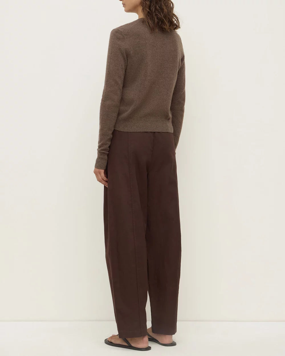 Assembly Label Benny Knit Cardigan Cocoa Marle