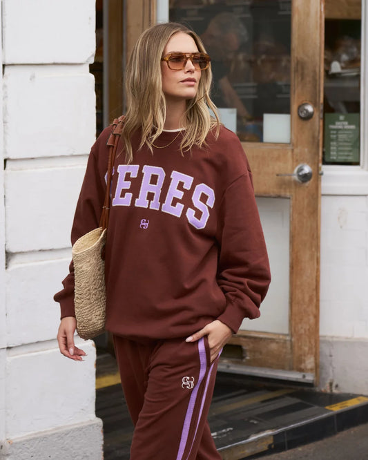 Ceres Life Isla OS Crew Burnt Toffee Orchid Logo
